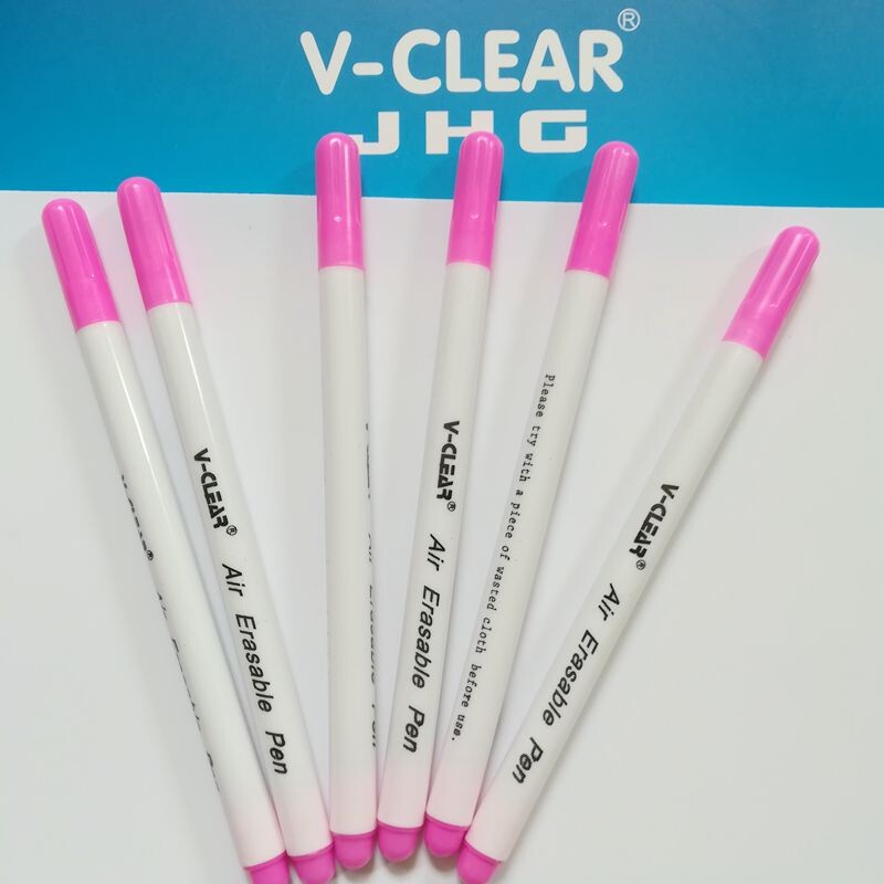 VCLEAR 6 бр. Маркер за плат Въздушна изтриваема писалка с писалка с изчезващо мастило Писалка за маркиране на тъкани за дрехи Направи си сам шевни инструменти за ръкоделие