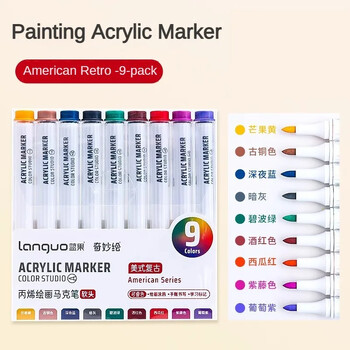 9/81 Colors Acrylic Paint Art Marker Pen DIY Painting Drawing for Card Ceramic Stone Glass Fabric Clothes Art Supplies