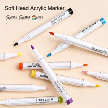 9/81 Colors Acrylic Paint Art Marker Pen DIY Painting Drawing for Card Ceramic Stone Glass Fabric Clothes Art Supplies