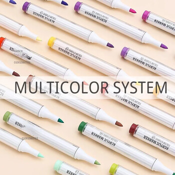 9/81 Colors Acrylic Paint Art Marker Pen DIY Painting Drawing for Card Ceramic Stone Glass Fabric Clothes Art Supplies