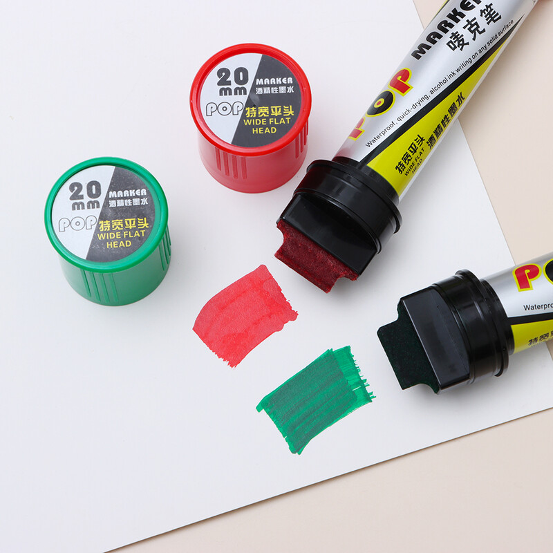 1PC 20 мм маркери за скициране на графити за многократна употреба, POP, водоустойчива боя, перманентна маркерна писалка за рисуване на плакат, специално училище по изкуства