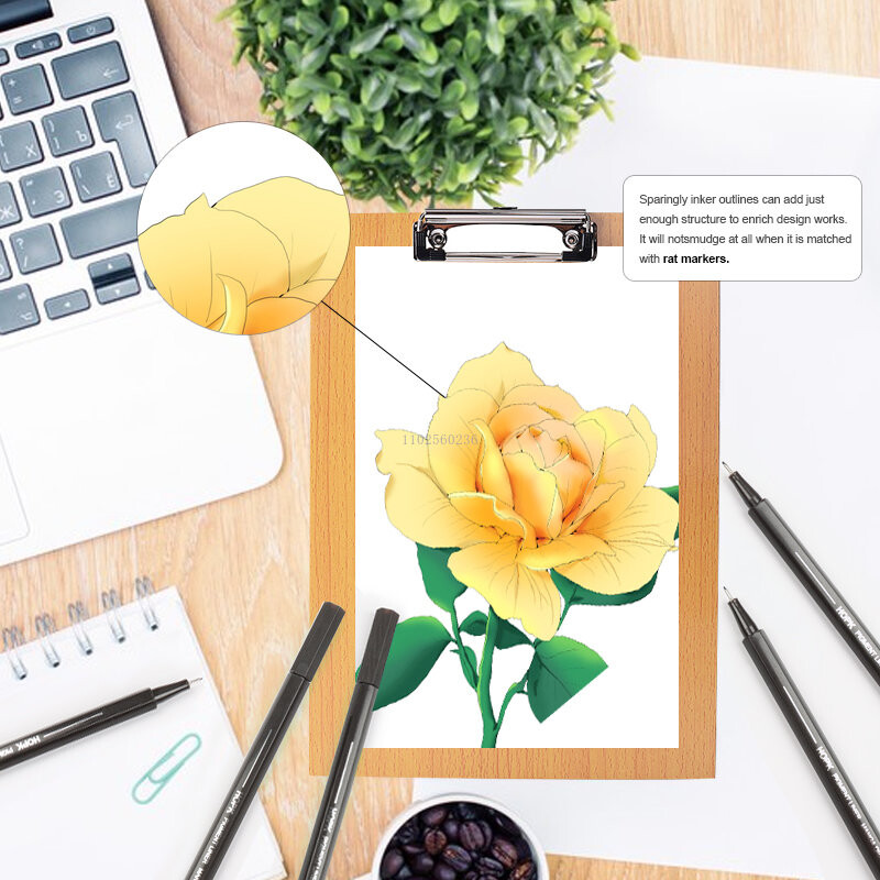 10 suurusega mustad mikrofinelineriga tindipliiatsid 0,05 0,1 0,2 0,3 0,4 0,5 pintsliots kunstniku illustratsioonide visandamiseks tehniline joonis