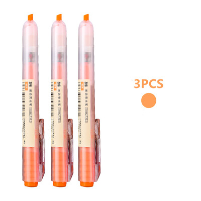 3 tk sissetõmmatavad markerpliiats 6 värvi kirjatarvete esiletõstja märkmete märgistamiseks päeviku joonistustööriistad