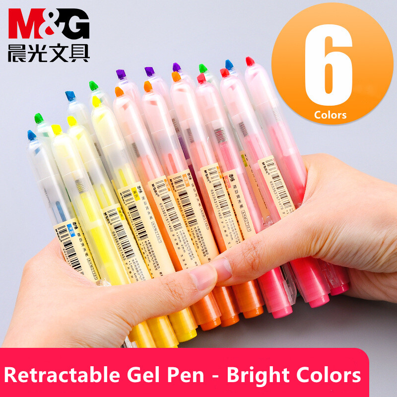 3 tk sissetõmmatavad markerpliiats 6 värvi kirjatarvete esiletõstja märkmete märgistamiseks päeviku joonistustööriistad