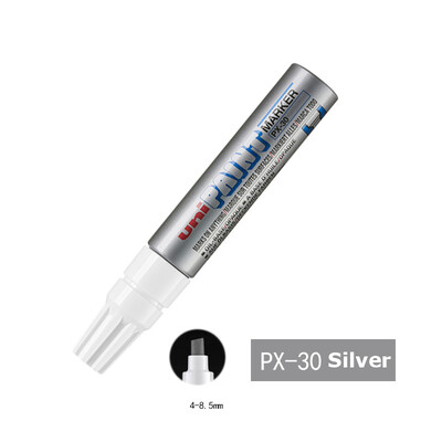 Uni Mitsubishi Oil Marker Pen White Αδιάβροχο μόνιμο μαρκαδόρο POP Poster στυλό γκράφιτι για ύφασμα ελαστικών Ξύλο Rock Leather