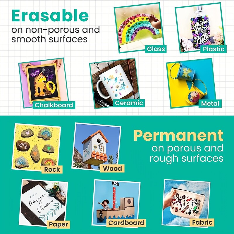 Podebljana olovka s tekućom kredom u 10 starinskih boja za ploču, ploču, prozor, bistro, auto staklo, ploču, ogledalo, brisanje