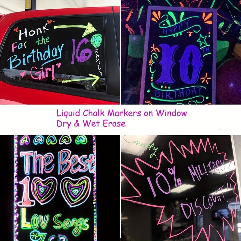 Podebljana olovka s tekućom kredom u 10 starinskih boja za ploču, ploču, prozor, bistro, auto staklo, ploču, ogledalo, brisanje