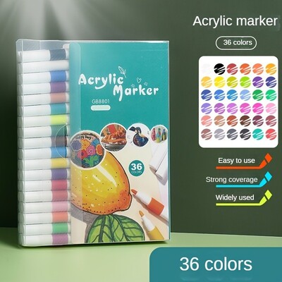12/48 krāsas Akrila krāsas marķieris Mākslas marķieri gleznošanas pildspalvas grafiti akmenim, diskam, mobilā tālruņa futrālim Apavu stikla mākslas piederumi