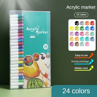 12/48 krāsas Akrila krāsas marķieris Mākslas marķieri gleznošanas pildspalvas grafiti akmenim, diskam, mobilā tālruņa futrālim Apavu stikla mākslas piederumi