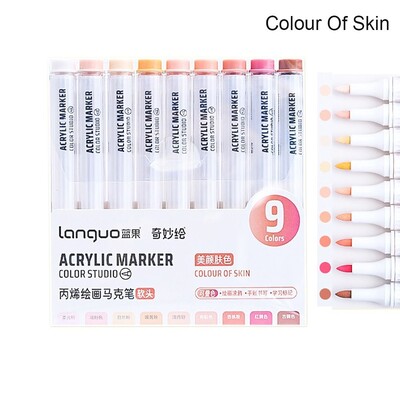 Στυλό μαρκαδόρου 9 χρωμάτων στοιβαζόμενο Color Art Stationery Ακρυλικό στυλό Εκμάθηση μαρκαδόρων Σχέδιο/Ζωγραφική/Γκράφιτι τσόχα