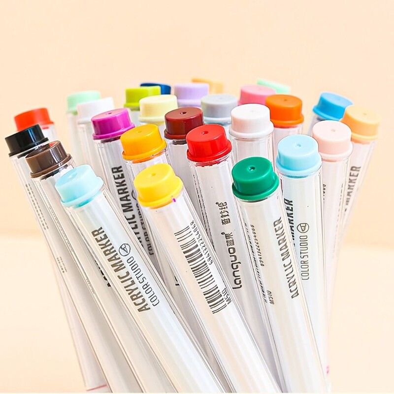 9-värviline markerpliiats Virnastatav värviline kunst-kirjatarbed akrüülpliiats õppemarkerid joonistus-/maalimis-/grafitikunsti viltpliiatsid