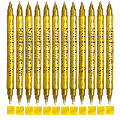 12 krāsu metāla marķieris, sveķu zīmēšanas pildspalva, akrila krāsa, DIY, izceļ pastāvīgā marķieris, DIY, karte Mākslas piederumi Kancelejas piederumi