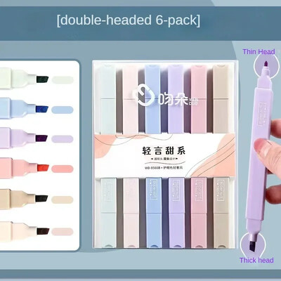 Κορεατικά highlighters Μαρκαδόροι επιστολόχαρτου Χαριτωμένοι έγχρωμοι μαρκαδόροι στυλό επισήμανσης Επιστροφή στα σχολικά αισθητικά είδη