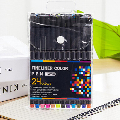 12/24 ks farebných pier s tenkým hrotom, pero s tenkým hrotom na písanie poznámok, kalendár, agenda, bullet journaling, umelecký denník, projekt