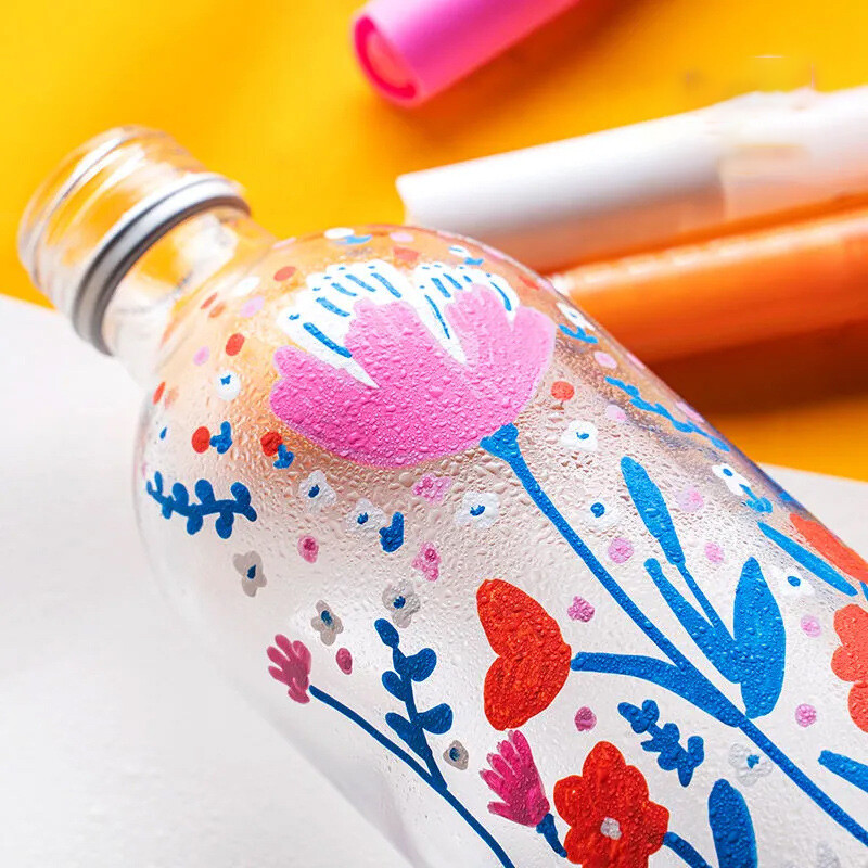 Marcatori pentru vopsea acrilică, artă permanentă, stâncă, metal, sticlă, pietricele, pixuri pentru pictura rezistente la apă, set de materiale pentru desen