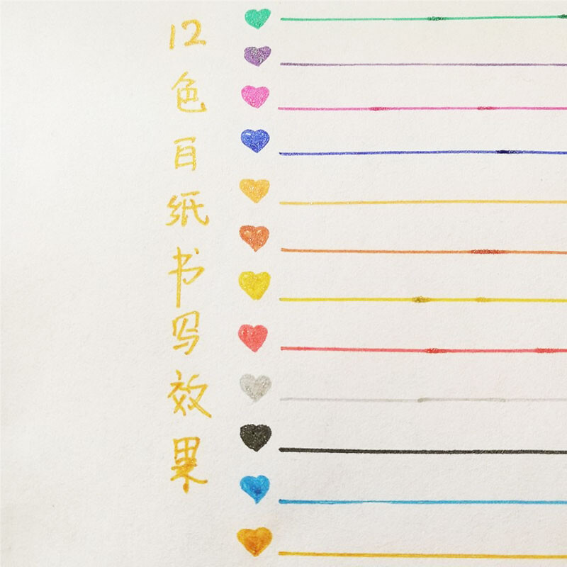 12 24 värvi geelpliiatsite komplekt, värviline sädelev geelpliiatsi täitevarras värvimisraamatute ajakirjade jaoks Joonistamise vigurikujulised kunstimarkerid pastapliiats Stationey