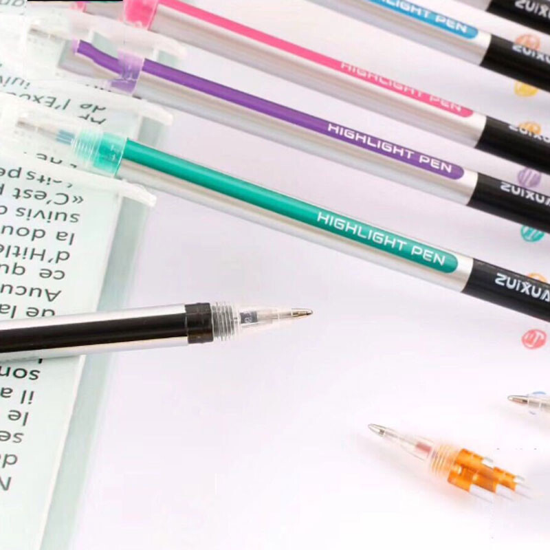 12 24 värvi geelpliiatsite komplekt, värviline sädelev geelpliiatsi täitevarras värvimisraamatute ajakirjade jaoks Joonistamise vigurikujulised kunstimarkerid pastapliiats Stationey