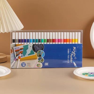 Акрилен маркер Avirulent Insipidity Водоустойчив за камък за рисуване 12/24 цвята Консумативи за рисуване Маркер за боя Направи си сам