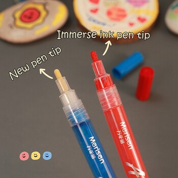 12/24 Colors Markers Σετ στυλό 1mm Αδιάβροχο Λεύκωμα Πέννα ζωγραφικής Κεραμικό γυάλινο ελαστικό στυλό σχεδίασης Diy Art Craft Making Supplies