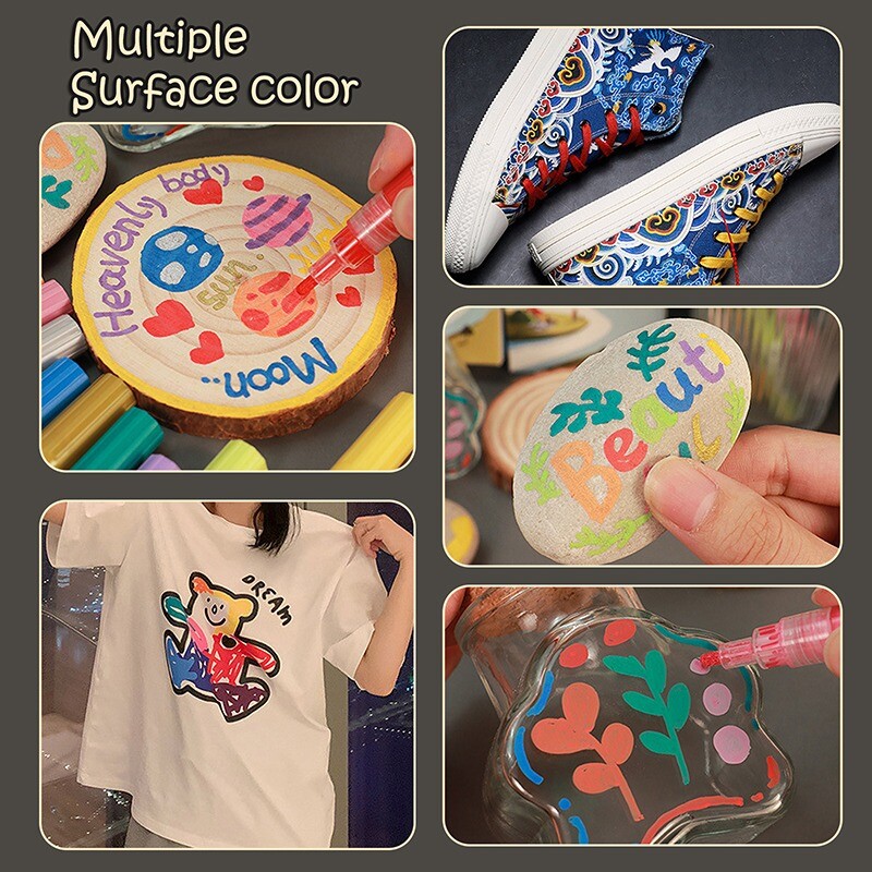 12/24 värvi markerid pliiatsikomplektid 1 mm veekindlad väljalõigete albumi värvimispliiatsid keraamiline klaas rehvijoonistuspliiats isetehtud kunst käsitöö tegemise tarvikud