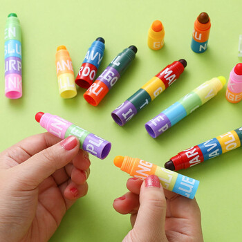 Haile 12/6 Colors Rainbow Mini Splicing Highlighter Markers Στυλό παστέλ τζελ γραφείου Σχολική επιστολή Ζωγραφική Mark Art Supplies