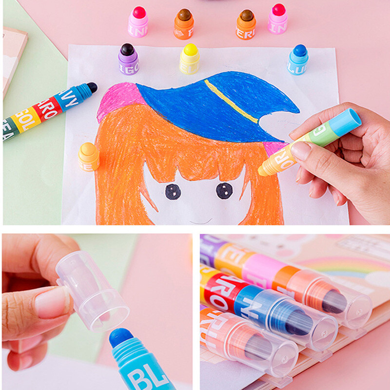 Haile 12/6 boja Rainbow Mini Markeri markeri za spajanje Olovka pastelni gel Uredski školski pribor Slikanje Označite umjetnički pribor