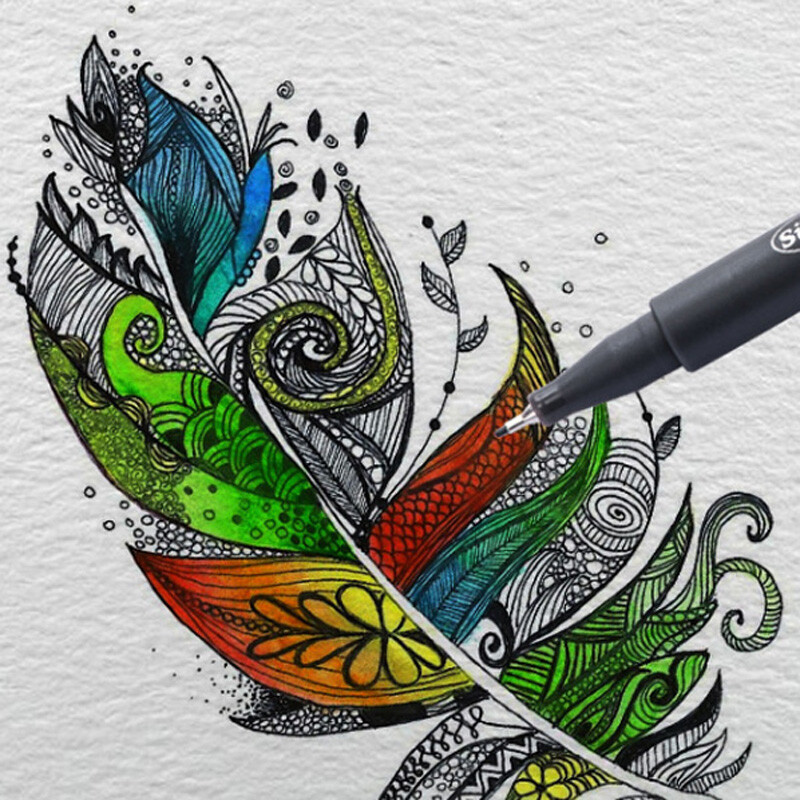 10-värviline peenjooneline pliiatsikomplekt, värviline sketch Arts joonistus markerpliiatsid ajaleheplaneerija Graffiti konksuga kiudpliiatsite jaoks