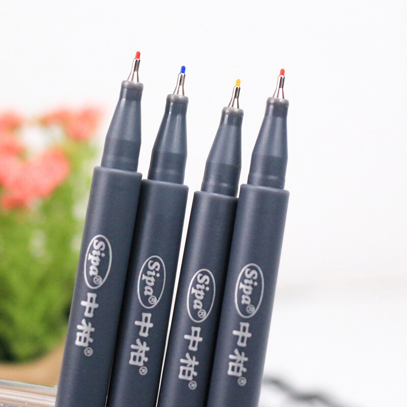 10-värviline peenjooneline pliiatsikomplekt, värviline sketch Arts joonistus markerpliiatsid ajaleheplaneerija Graffiti konksuga kiudpliiatsite jaoks