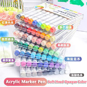 9 цвята акрилна боя маркери химикалки с мека четка маркери за скална живопис камък керамика стъкло дърво Направи си сам художествени принадлежности канцеларски материали