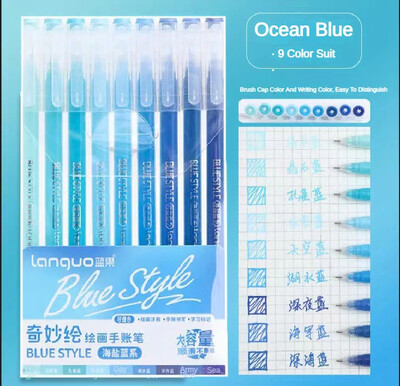 9 τμχ/σετ στυλό Kawaii Morandi Gel στυλό Σετ Μαρκαδόροι τέχνης Πολύχρωμα στυλό μελάνι με τζελ Liner Στυλό Σχολικό Γραφείο Γραφείο Στυλό δώρου