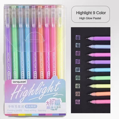 9 τμχ/σετ στυλό Kawaii Morandi Gel στυλό Σετ Μαρκαδόροι τέχνης Πολύχρωμα στυλό μελάνι με τζελ Liner Στυλό Σχολικό Γραφείο Γραφείο Στυλό δώρου