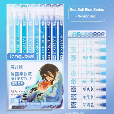 9 τμχ/σετ στυλό Kawaii Morandi Gel στυλό Σετ Μαρκαδόροι τέχνης Πολύχρωμα στυλό μελάνι με τζελ Liner Στυλό Σχολικό Γραφείο Γραφείο Στυλό δώρου