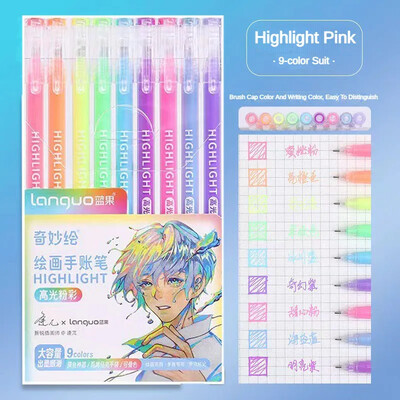 9 τμχ/σετ στυλό Kawaii Morandi Gel στυλό Σετ Μαρκαδόροι τέχνης Πολύχρωμα στυλό μελάνι με τζελ Liner Στυλό Σχολικό Γραφείο Γραφείο Στυλό δώρου