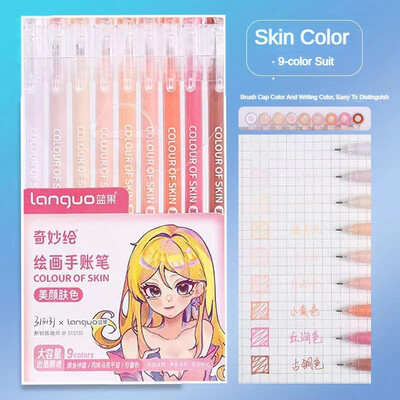 9 τμχ/σετ στυλό Kawaii Morandi Gel στυλό Σετ Μαρκαδόροι τέχνης Πολύχρωμα στυλό μελάνι με τζελ Liner Στυλό Σχολικό Γραφείο Γραφείο Στυλό δώρου