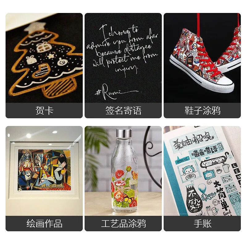 10 buc. Pixuri marcatoare cu sclipici metalice cu două vârfuri, pixuri perie de caligrafie, artizanat, creare de cărți, pix, desen, articole de papetărie, rechizite de birou