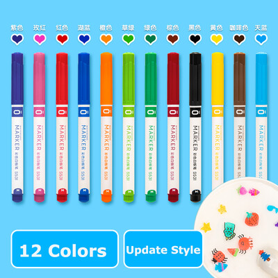 Deli 8/12 värvi/partii loomingulised ujuvad markeri pliiatsikomplekt lastele joonistamiseks pühitav esiletõstja Rotuladores õpilaste kunstitarvete jaoks