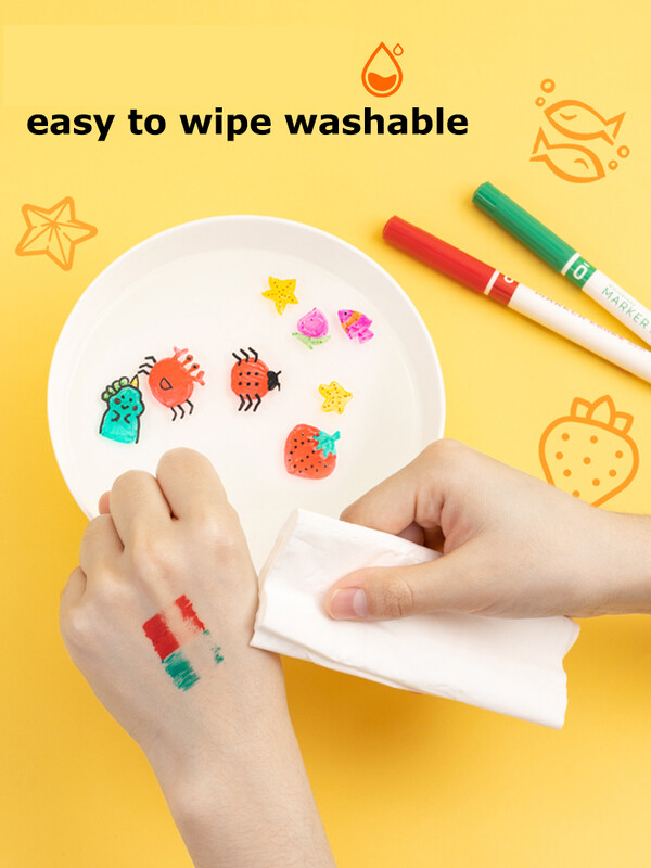 Deli 8/12 värvi/partii loomingulised ujuvad markeri pliiatsikomplekt lastele joonistamiseks pühitav esiletõstja Rotuladores õpilaste kunstitarvete jaoks