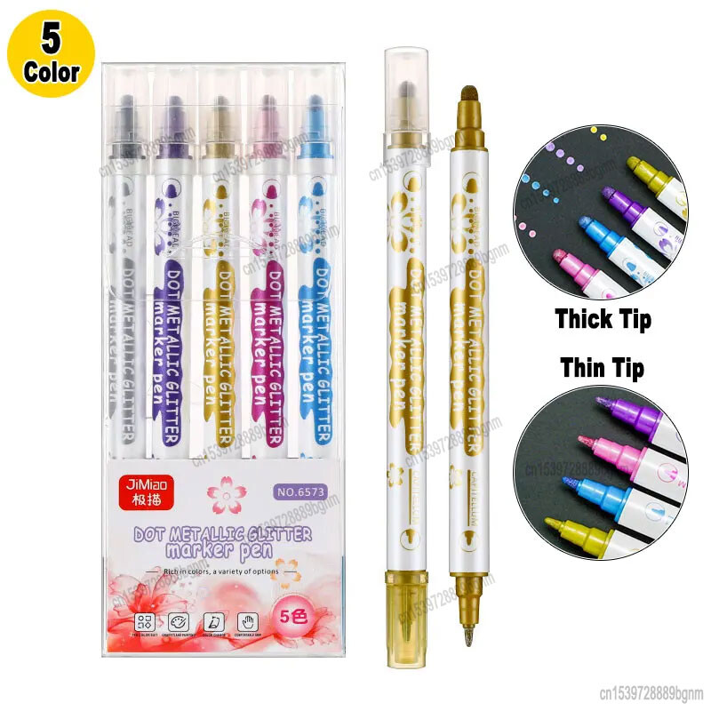 5/10 värvikomplekt, metallist sädelev marker, topeltotsik kunstiks Graffiti maalimiseks joonistamiseks kirjutamiseks kalligraafia kirjatarbed lastele kingitus