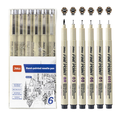 12 vrhova Pigment Liner Micron Ink Marker Olovka za Manga Crtanje Skiciranje Igla Olovka Kuka Linija Olovka Skica pribora Set za umjetnost