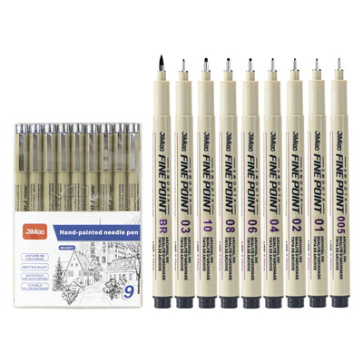 12 otsaga Pigment Liner mikroni tindiga marker pliiats Manga Draw joonistusnõela pliiats Hook Line Pliiats Sketch kirjatarvete komplekt Kunstitarvikud