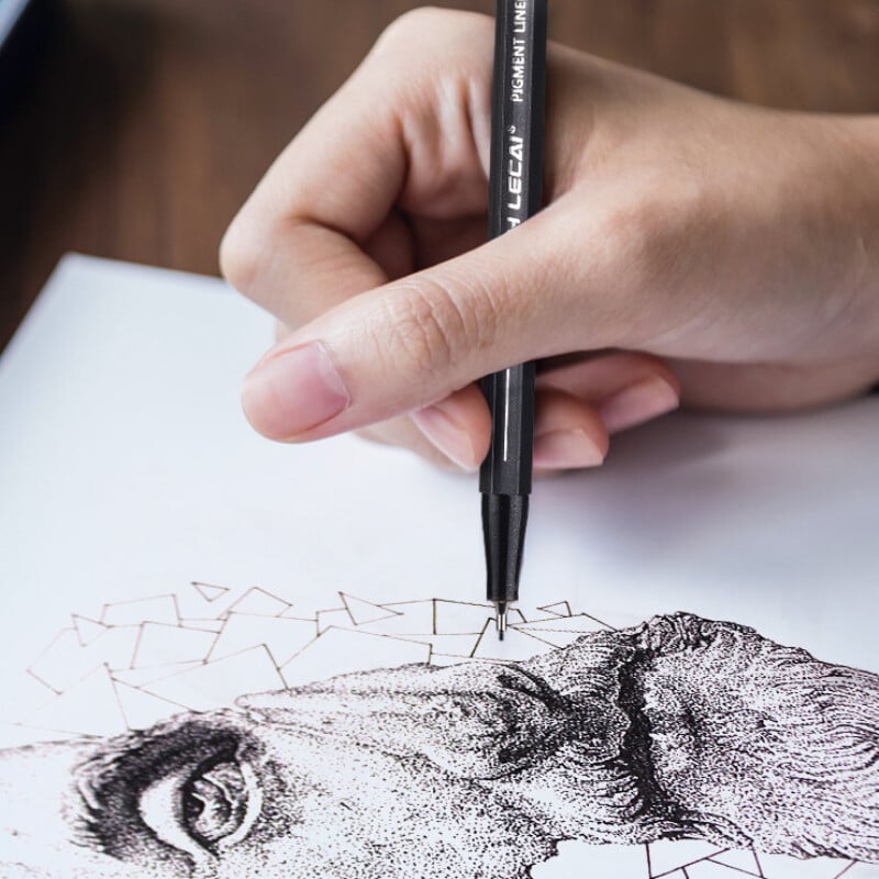 Cerneală rezistentă la apă Pix de desen negru Pigment Linie fină Markere pentru schiță Pix pentru linie de cârlig Pixuri pentru schiță Fineliner pentru desen Articole de papetărie 10 buc