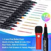 12 Χρώματα Μαγνητικός Πίνακας Μαγνητικός Πίνακας Αερογράφος Σβήσιμο για παιδιά Γόμα Μαρκαδόρου με βάση το νερό Γόμα μαθητή Σχέδιο χαρτικά