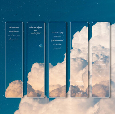 5 buc./pachet Semn de carte Roaming The Universe Semne de carte din PVC pentru citire Marcator pentru pagini de cărți creativ Materiale de papetărie