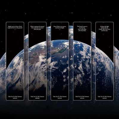 5 buc./pachet Semn de carte Roaming The Universe Semne de carte din PVC pentru citire Marcator pentru pagini de cărți creativ Materiale de papetărie