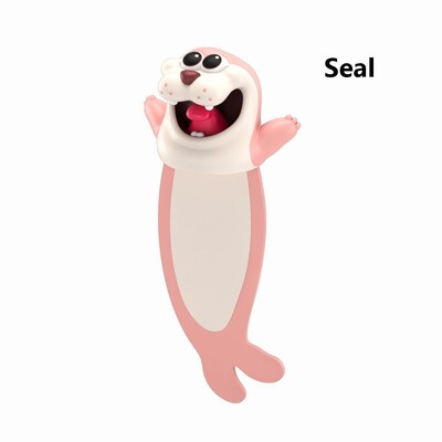 1 τεμ 3D Stereo PVC Cartoon Ζώοι σελιδοδείκτες Ocean Series Seal Octopus Stationery Student Προσωποποιημένοι δημιουργικοί δείκτες βιβλίων δώρου