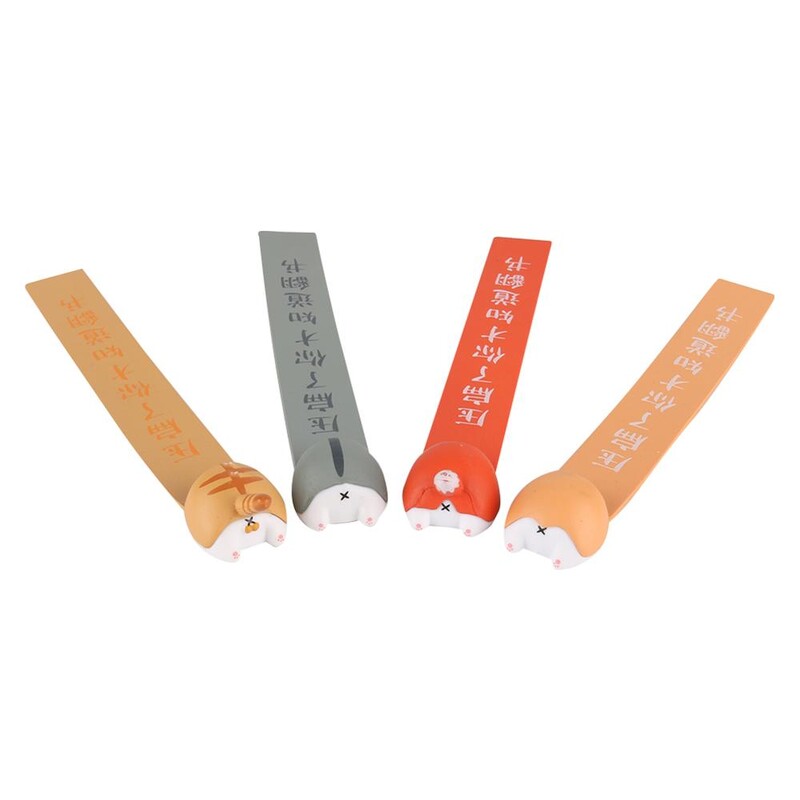 Semn de carte 3D creativ pentru fundul de animale din desene animate, noutate, câine, pisică, fund, semne de carte din PVC, copii, lectură, papetărie școlară, cadou amuzant pentru copii