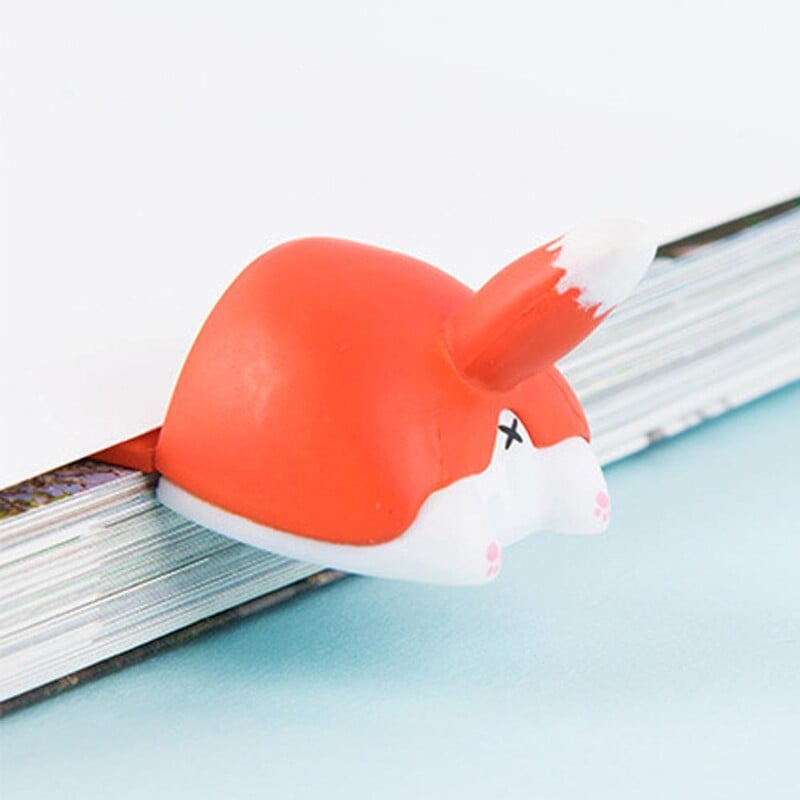 Semn de carte 3D creativ pentru fundul de animale din desene animate, noutate, câine, pisică, fund, semne de carte din PVC, copii, lectură, papetărie școlară, cadou amuzant pentru copii