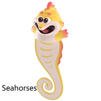 Semne de carte 3D Stereo cu desene animate drăguțe pentru animale marin, căluți de mare amuzanți, raze manta, delfin, meduze, marcator pentru cărți, rechizite școlare, cadou pentru copii