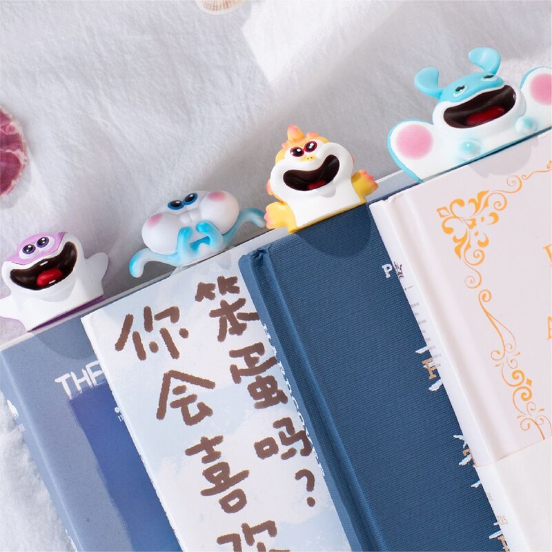 Semne de carte 3D Stereo cu desene animate drăguțe pentru animale marin, căluți de mare amuzanți, raze manta, delfin, meduze, marcator pentru cărți, rechizite școlare, cadou pentru copii