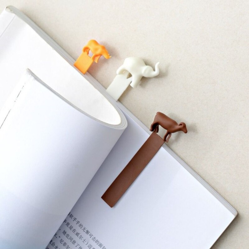 Leheküljemärgistus 3D loomade järjehoidjad Loomingulised loomakujulised elevant hobune koera nurk Lehekülje marker Lugemine Järjehoidjad Õpilased